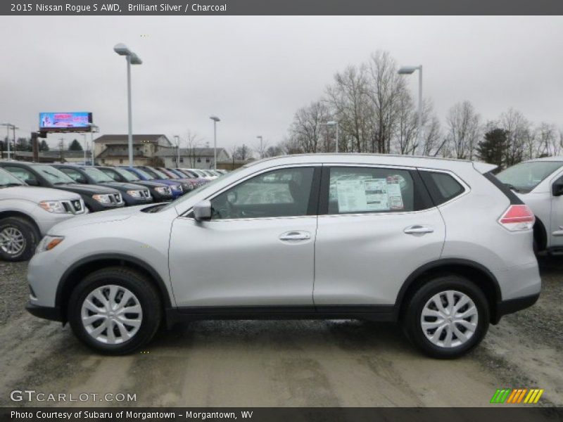 Brilliant Silver / Charcoal 2015 Nissan Rogue S AWD