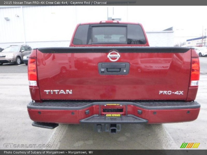 Cayenne Red / Charcoal 2015 Nissan Titan PRO-4X Crew Cab 4x4