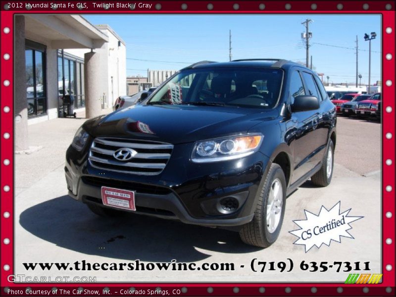 Twilight Black / Gray 2012 Hyundai Santa Fe GLS