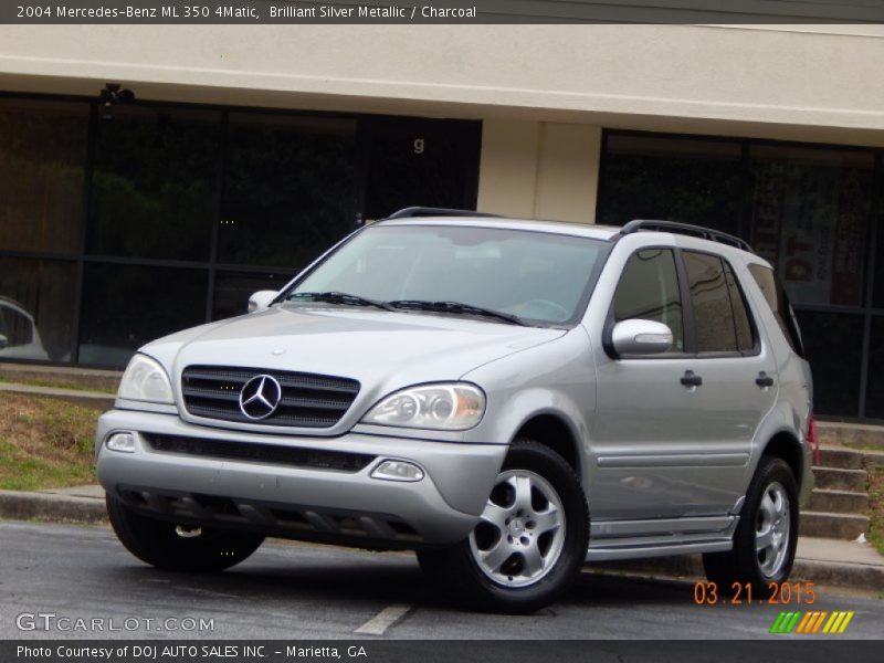 Brilliant Silver Metallic / Charcoal 2004 Mercedes-Benz ML 350 4Matic