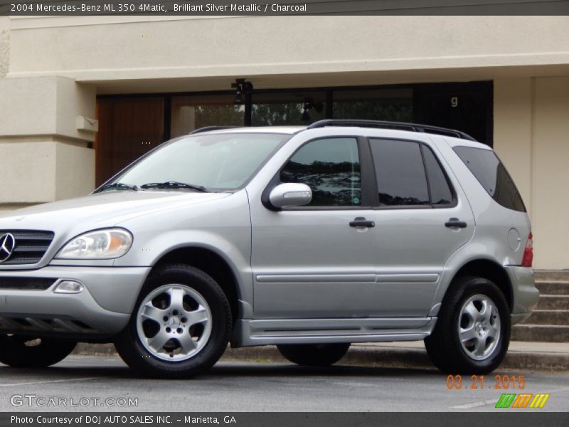 Brilliant Silver Metallic / Charcoal 2004 Mercedes-Benz ML 350 4Matic