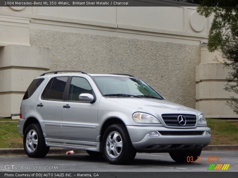 Brilliant Silver Metallic / Charcoal 2004 Mercedes-Benz ML 350 4Matic
