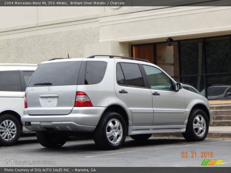 Brilliant Silver Metallic / Charcoal 2004 Mercedes-Benz ML 350 4Matic