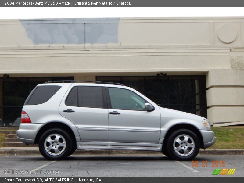 Brilliant Silver Metallic / Charcoal 2004 Mercedes-Benz ML 350 4Matic