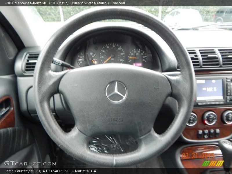 Brilliant Silver Metallic / Charcoal 2004 Mercedes-Benz ML 350 4Matic