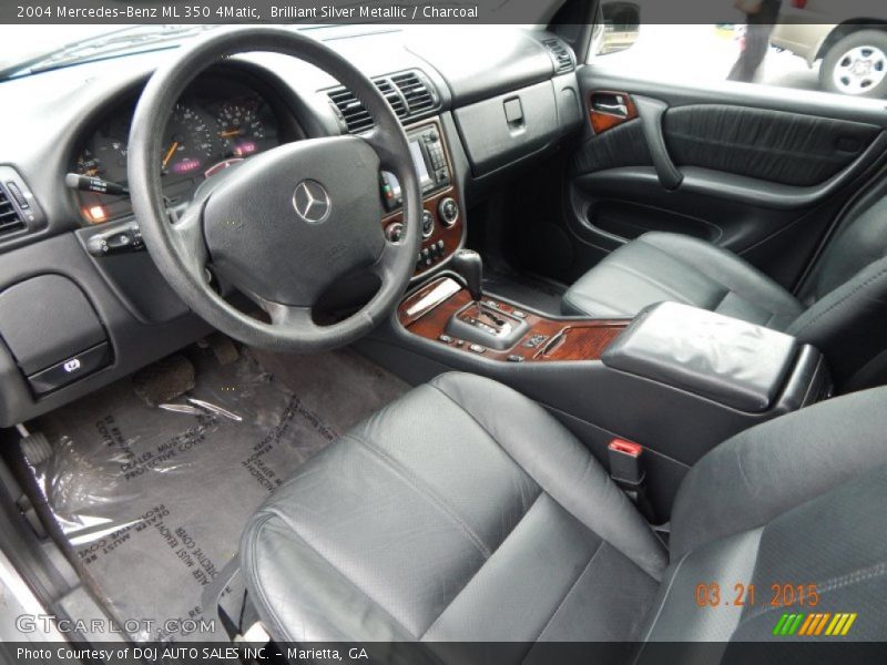 Brilliant Silver Metallic / Charcoal 2004 Mercedes-Benz ML 350 4Matic