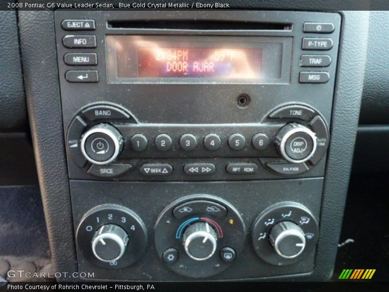 Blue Gold Crystal Metallic / Ebony Black 2008 Pontiac G6 Value Leader Sedan