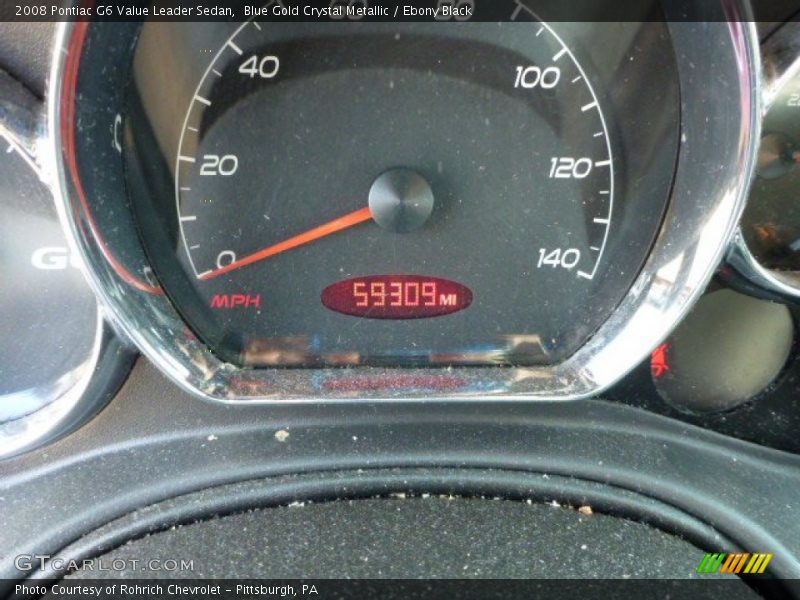 Blue Gold Crystal Metallic / Ebony Black 2008 Pontiac G6 Value Leader Sedan