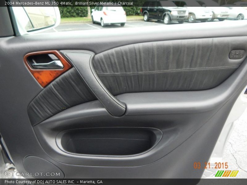 Brilliant Silver Metallic / Charcoal 2004 Mercedes-Benz ML 350 4Matic