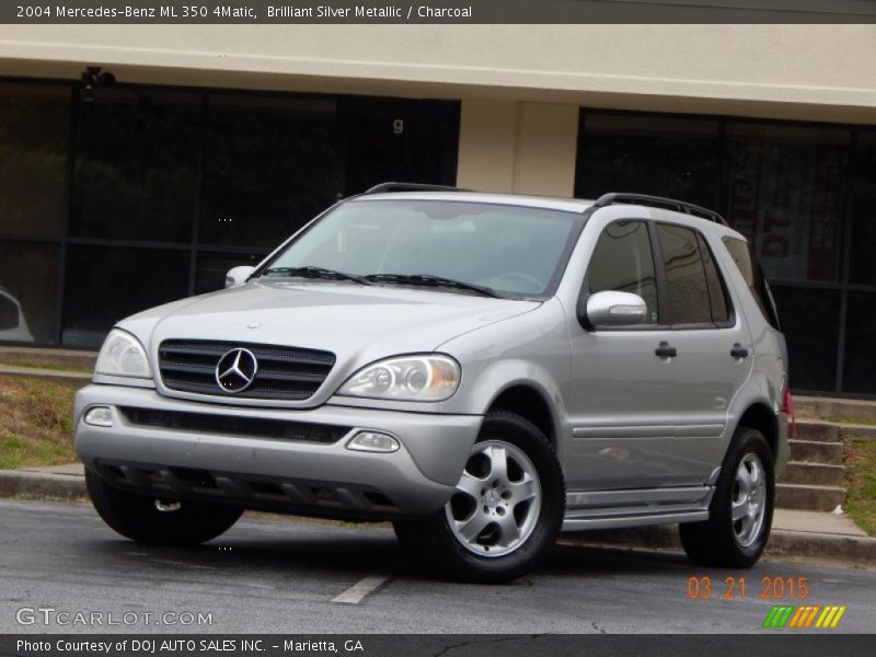 Brilliant Silver Metallic / Charcoal 2004 Mercedes-Benz ML 350 4Matic