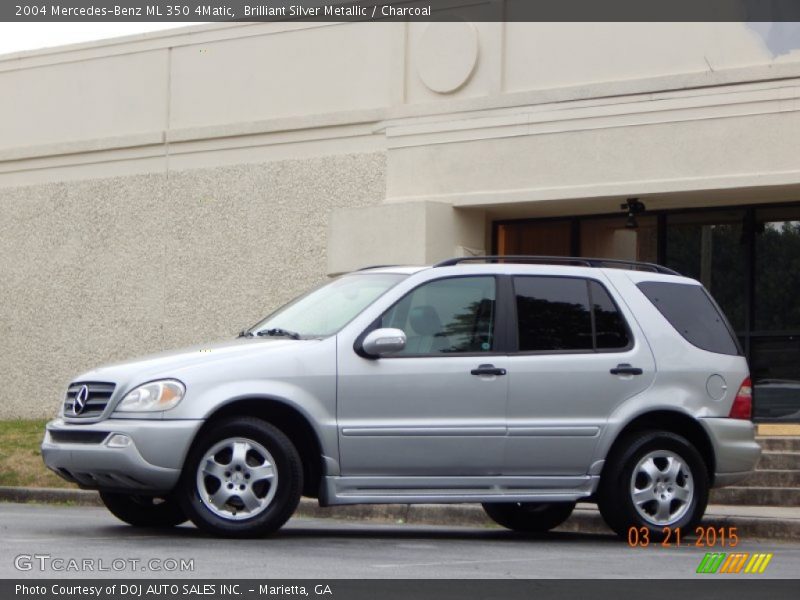 Brilliant Silver Metallic / Charcoal 2004 Mercedes-Benz ML 350 4Matic