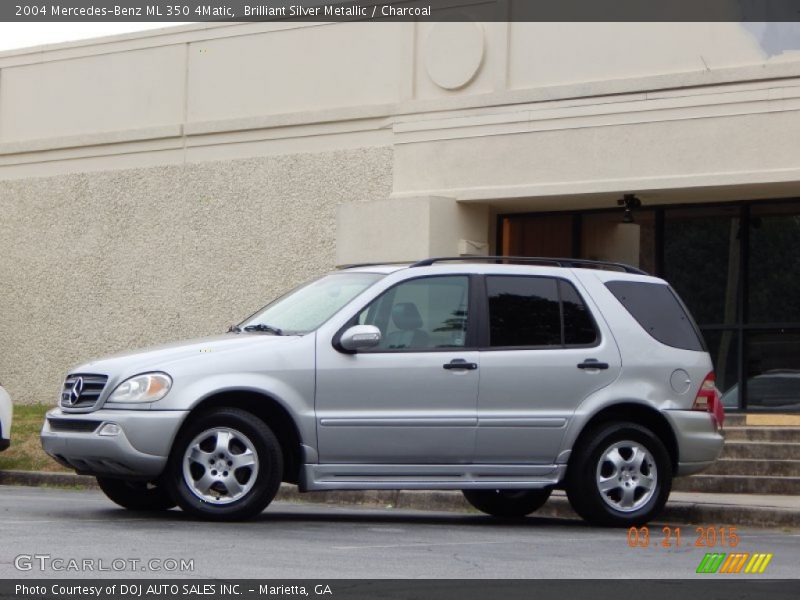 Brilliant Silver Metallic / Charcoal 2004 Mercedes-Benz ML 350 4Matic