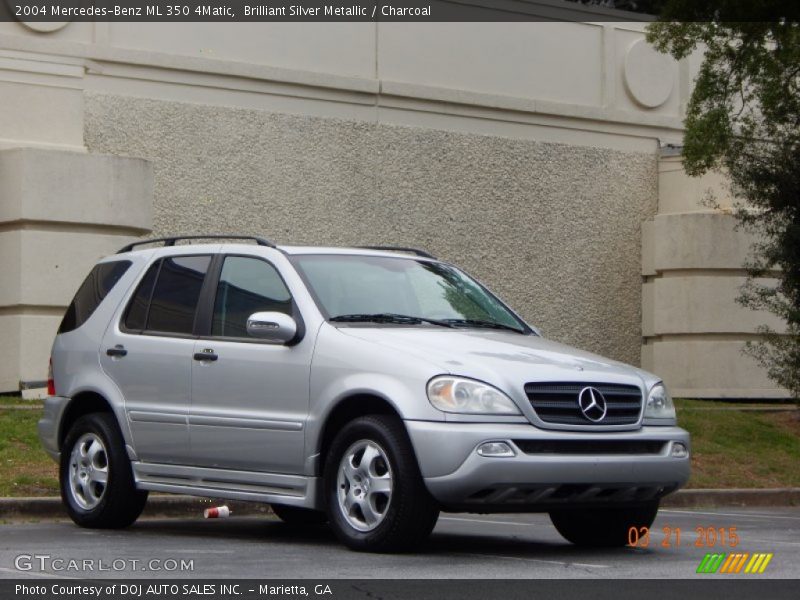 Brilliant Silver Metallic / Charcoal 2004 Mercedes-Benz ML 350 4Matic