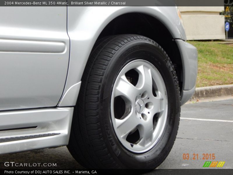 Brilliant Silver Metallic / Charcoal 2004 Mercedes-Benz ML 350 4Matic