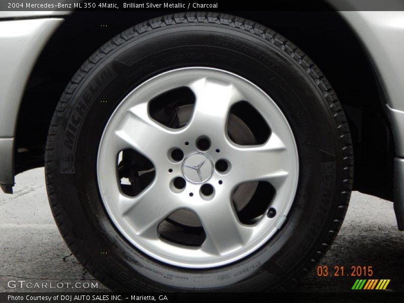 Brilliant Silver Metallic / Charcoal 2004 Mercedes-Benz ML 350 4Matic