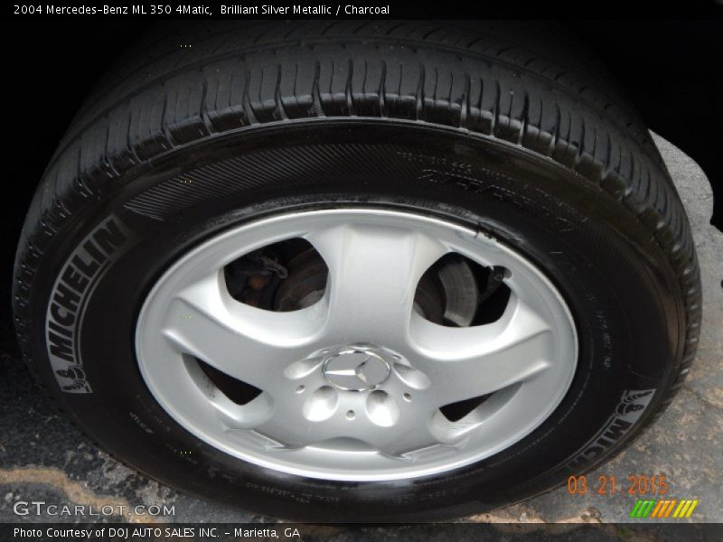 Brilliant Silver Metallic / Charcoal 2004 Mercedes-Benz ML 350 4Matic