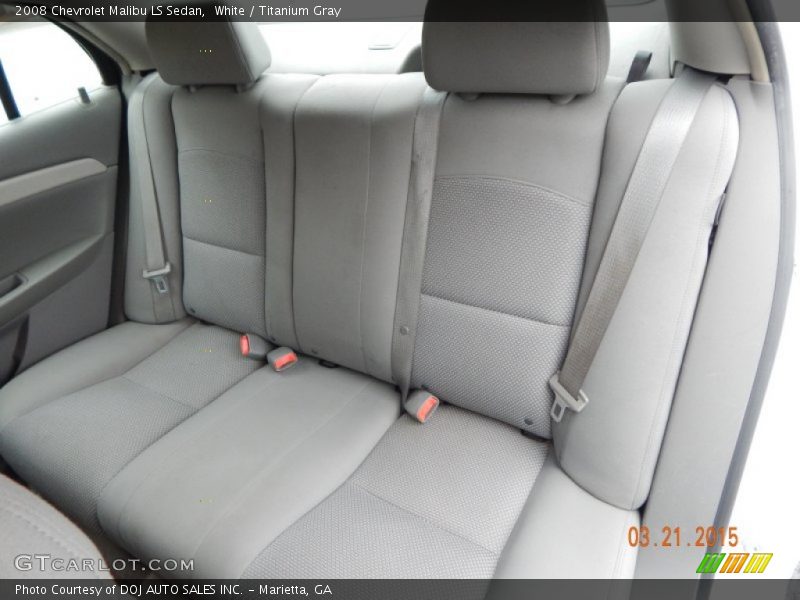 White / Titanium Gray 2008 Chevrolet Malibu LS Sedan