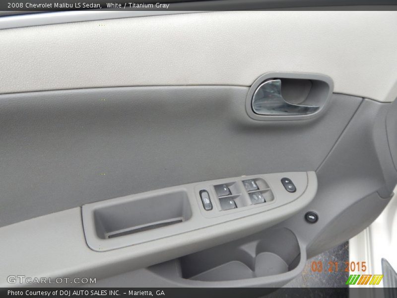White / Titanium Gray 2008 Chevrolet Malibu LS Sedan