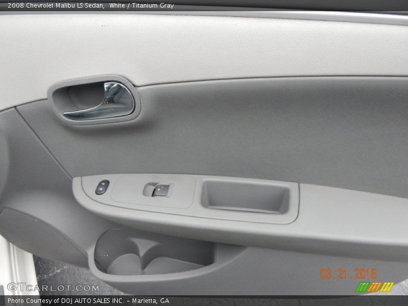 White / Titanium Gray 2008 Chevrolet Malibu LS Sedan