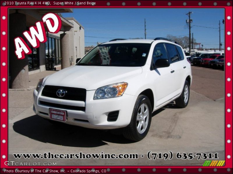Super White / Sand Beige 2010 Toyota RAV4 I4 4WD