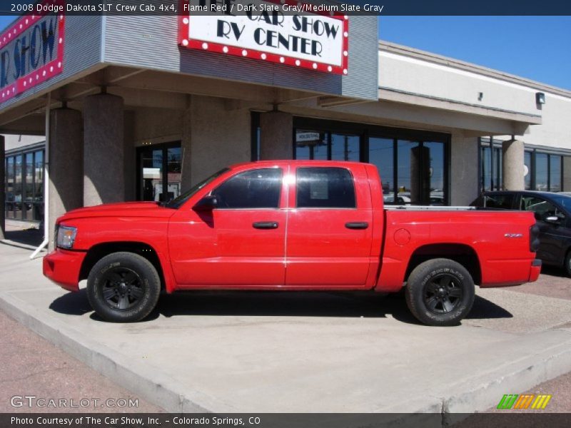 Flame Red / Dark Slate Gray/Medium Slate Gray 2008 Dodge Dakota SLT Crew Cab 4x4