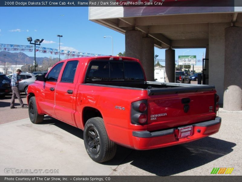 Flame Red / Dark Slate Gray/Medium Slate Gray 2008 Dodge Dakota SLT Crew Cab 4x4