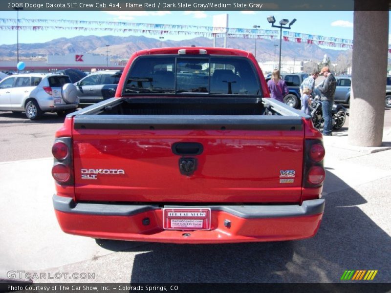 Flame Red / Dark Slate Gray/Medium Slate Gray 2008 Dodge Dakota SLT Crew Cab 4x4