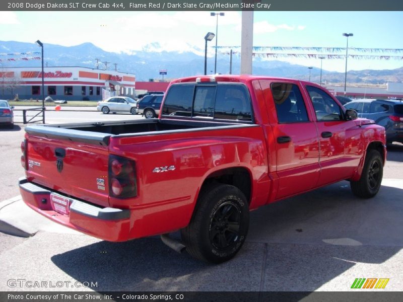 Flame Red / Dark Slate Gray/Medium Slate Gray 2008 Dodge Dakota SLT Crew Cab 4x4