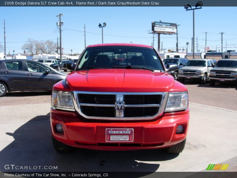 Flame Red / Dark Slate Gray/Medium Slate Gray 2008 Dodge Dakota SLT Crew Cab 4x4