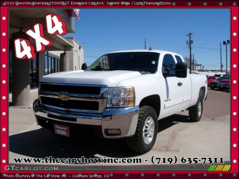 Summit White / Light Titanium/Ebony 2010 Chevrolet Silverado 2500HD LT Extended Cab 4x4