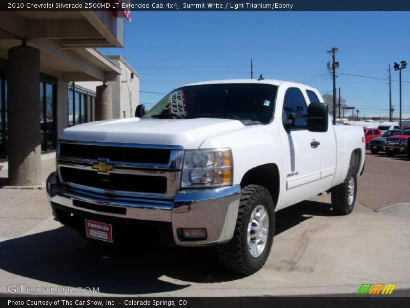 Summit White / Light Titanium/Ebony 2010 Chevrolet Silverado 2500HD LT Extended Cab 4x4