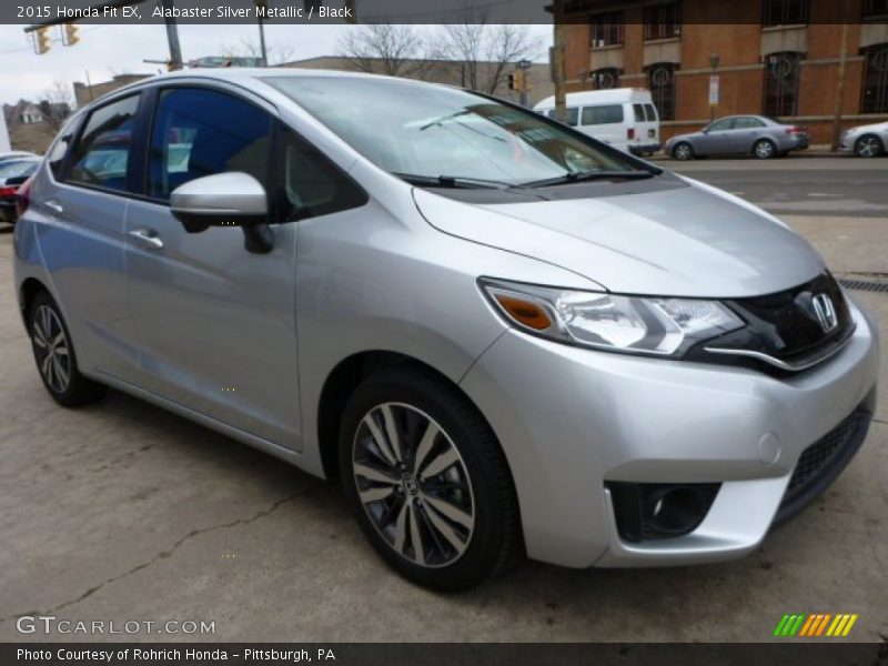 Alabaster Silver Metallic / Black 2015 Honda Fit EX