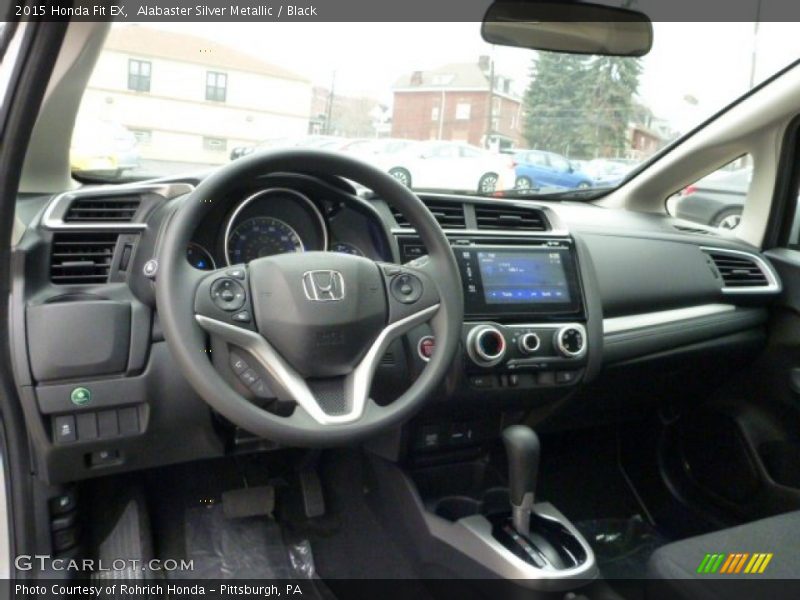 Alabaster Silver Metallic / Black 2015 Honda Fit EX