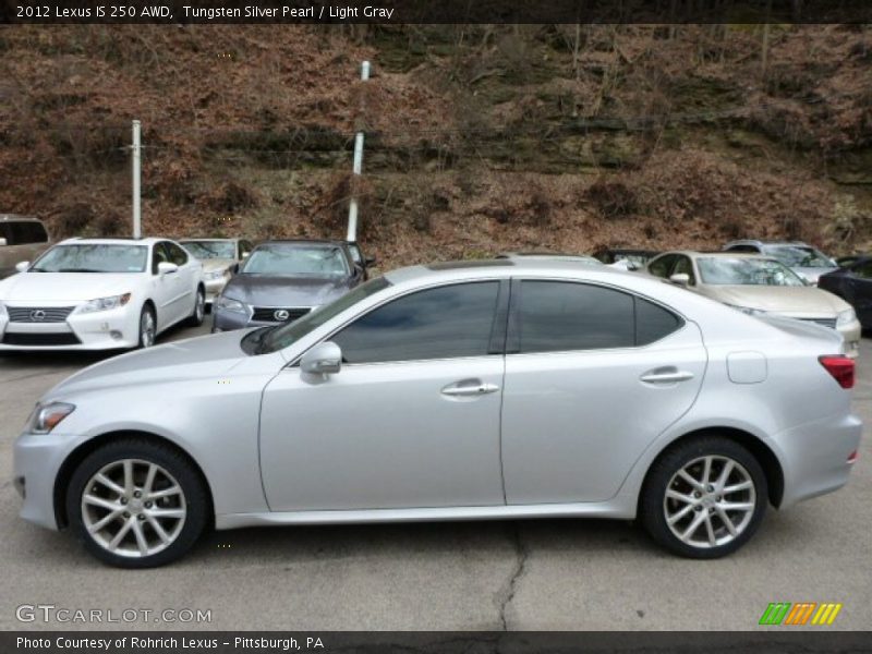Tungsten Silver Pearl / Light Gray 2012 Lexus IS 250 AWD