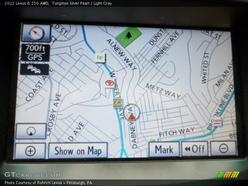 Tungsten Silver Pearl / Light Gray 2012 Lexus IS 250 AWD