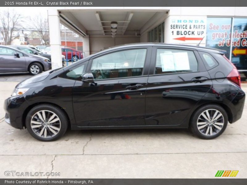 Crystal Black Pearl / Black 2015 Honda Fit EX-L