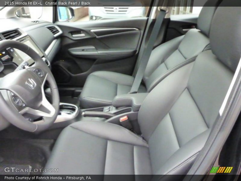 Crystal Black Pearl / Black 2015 Honda Fit EX-L