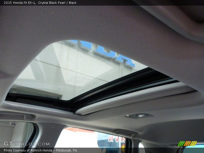 Crystal Black Pearl / Black 2015 Honda Fit EX-L