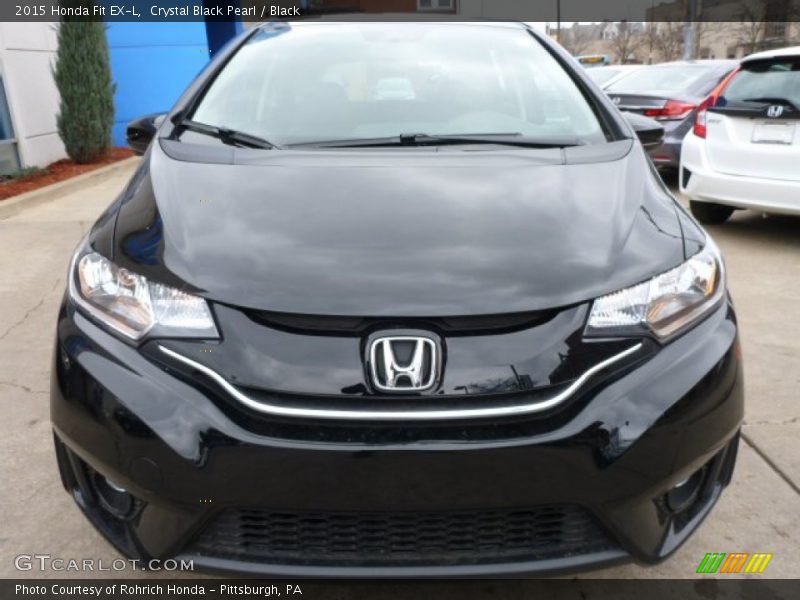 Crystal Black Pearl / Black 2015 Honda Fit EX-L