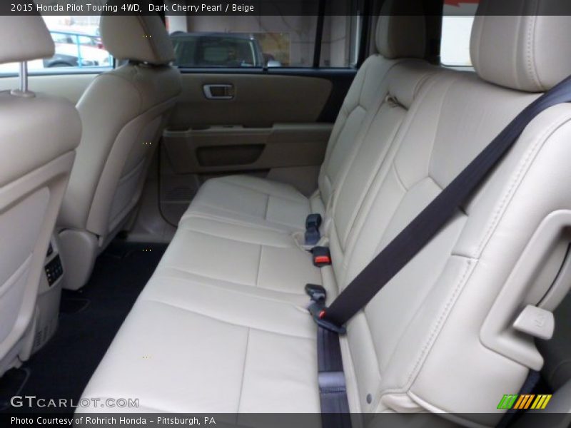Dark Cherry Pearl / Beige 2015 Honda Pilot Touring 4WD