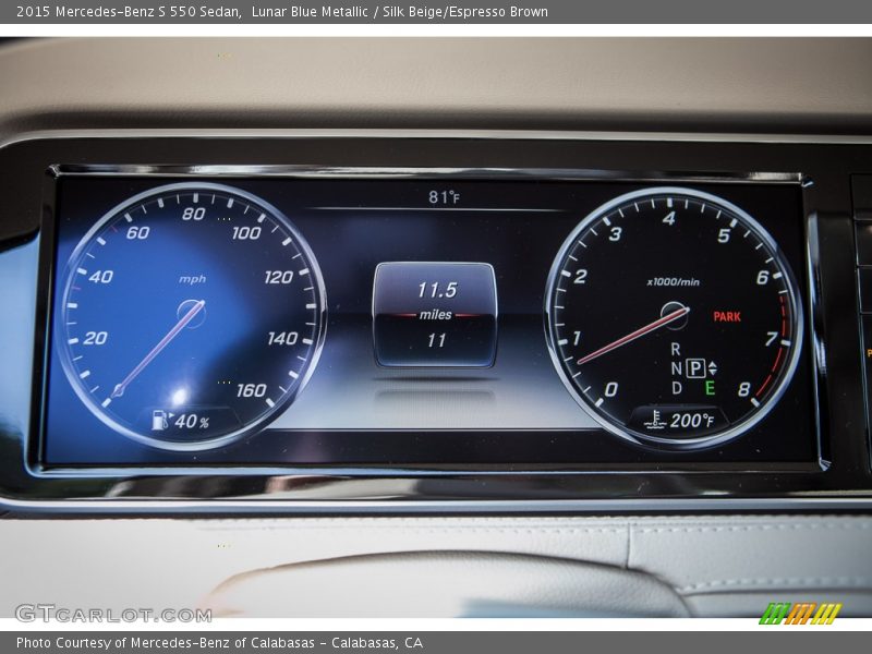  2015 S 550 Sedan 550 Sedan Gauges