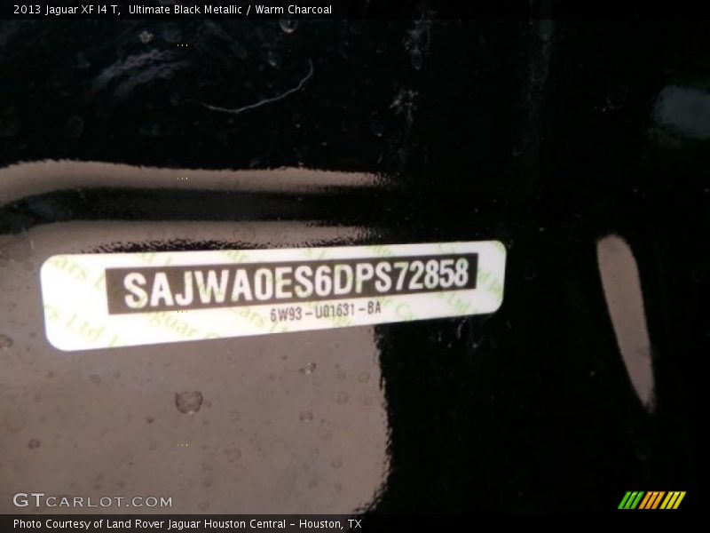 Ultimate Black Metallic / Warm Charcoal 2013 Jaguar XF I4 T