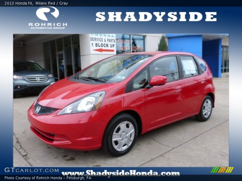 Milano Red / Gray 2013 Honda Fit