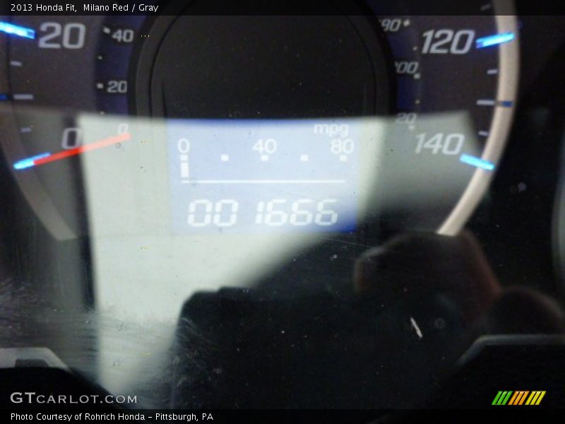 Milano Red / Gray 2013 Honda Fit