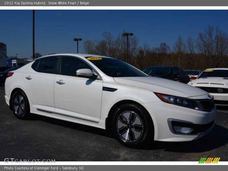 Snow White Pearl / Beige 2012 Kia Optima Hybrid
