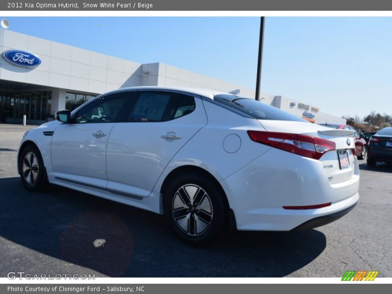 Snow White Pearl / Beige 2012 Kia Optima Hybrid
