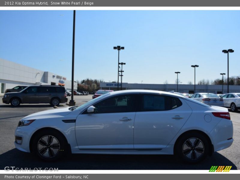 Snow White Pearl / Beige 2012 Kia Optima Hybrid