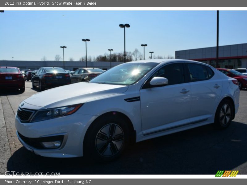 Snow White Pearl / Beige 2012 Kia Optima Hybrid