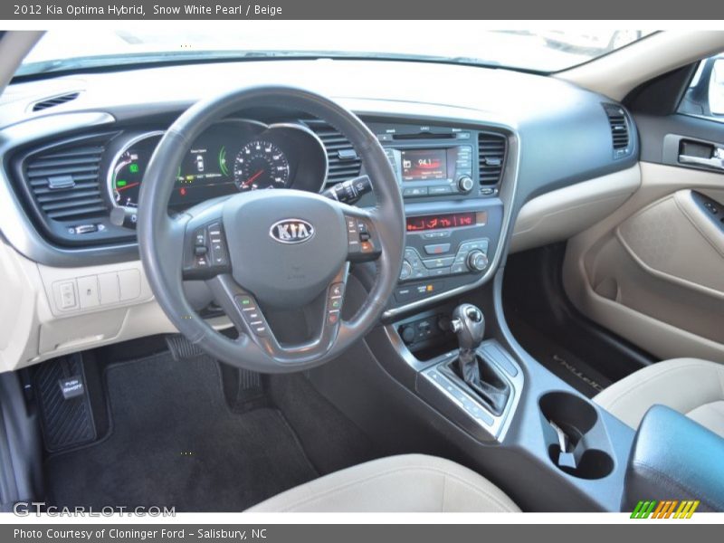 Snow White Pearl / Beige 2012 Kia Optima Hybrid