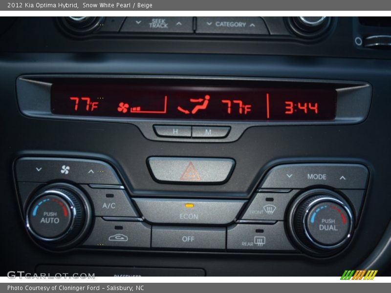 Snow White Pearl / Beige 2012 Kia Optima Hybrid